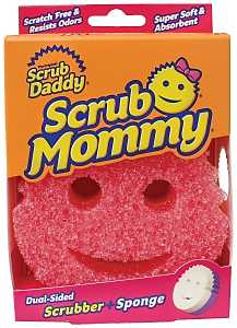 Scrub Daddy SM2016I 2-Sided Scrub Sponge, 4 in W, Polymer Foam, Pink
