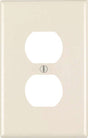 Leviton Almond 1 gang Plastic Duplex Wall Plate 1 pk