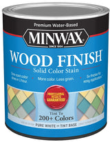 Minwax 108110000 Wood Stain, Solid Stain, Pure White Tint, Liquid, 32 fl-oz, Pack of 4