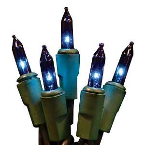 Holiday Bright Lights 201002MBX Light Set, 100-Lamp, Incandescent Lamp, Blue Lamp, 46 ft L