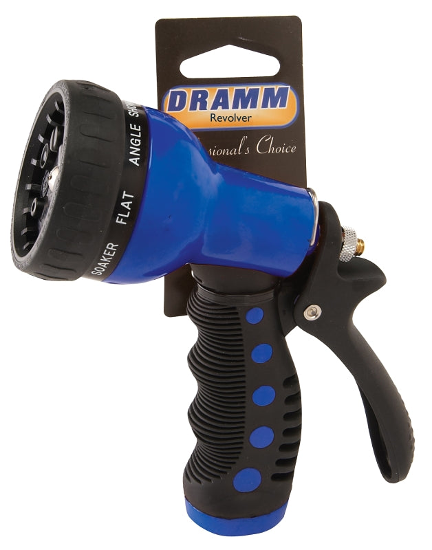 Dramm 60-22705 9-Pattern Hose Nozzle, Metal, Blue