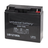 Universal Power Group UB12180 18 Ah 12 V Lead Acid Battery, Pack of 2