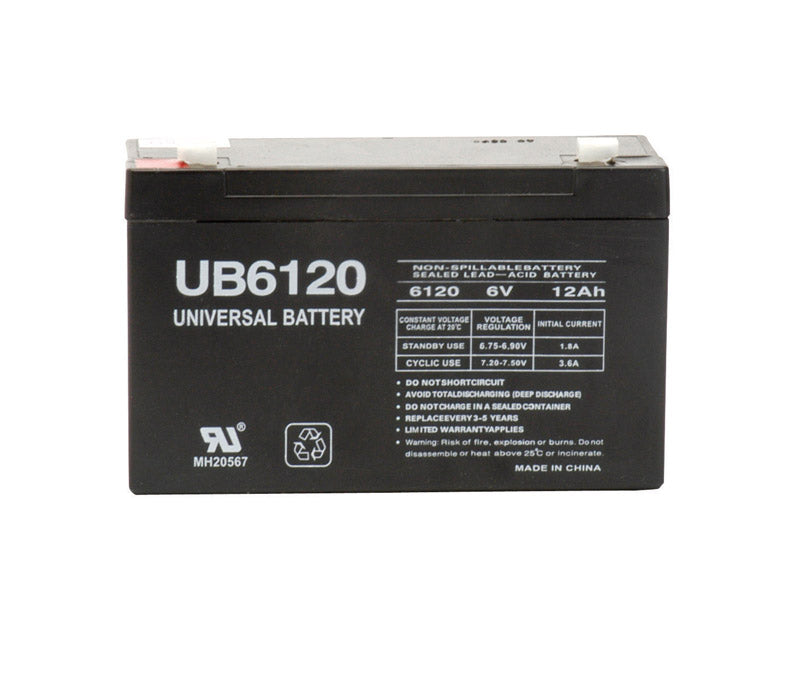 Universal Power Group UB6120 12 Ah 6 V Lead Acid Battery, Pack of 2