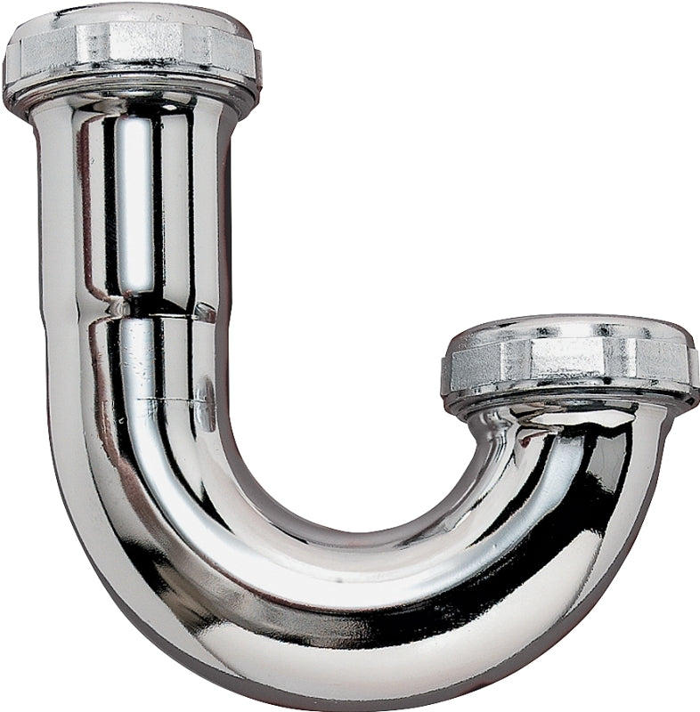 Plumb Pak PP20201 J-Bend, 1-1/4 in, Slip Joint, 22 ga Thick Wall, Brass