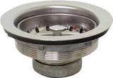 Plumb Pak PP20208 Basket Strainer with Fixed Stick Post, Stainless Steel, Chrome, For: 3-1/2 in Dia Opening Sinks