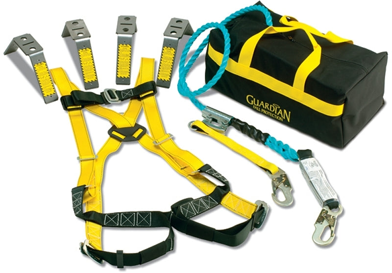 Qualcraft 00735 Sack of Safety Kit, Includes: 50 ft Vertical Lifeline Assembly with Shock Absorber
