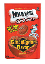 Milk Bone Chewy Treats Filet Mignon Flavor Biscuit For Dogs 5.6 oz 1 pk, Pack of 10