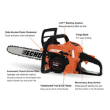 Echo CS-3410-14 Chainsaw, 34.4 cc Engine Displacement, 2-Stroke Engine, 14 in L Bar, 3/8 in Pitch, 91PX Chain, i30 Start