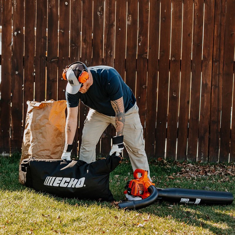 Echo Shred N Vac ES-250AA Gas Blower/Vacuum, Gas, Oil, 25.4 cc Engine Displacement, 2-Stroke Engine, 391 cfm Air