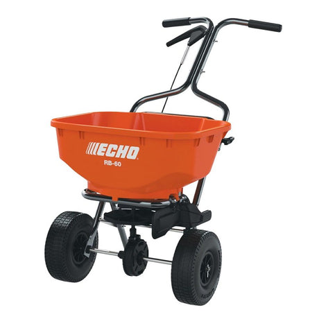 Echo RB-60 Hopper Spreader, 25,000 sq-ft Coverage Area, 60 lb Capacity, Steel Frame, Pneumatic Wheel