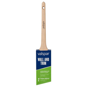 Valspar Wall and Trim Series 882545300 Thin Sash Brush, 2 in W, Angle Brush, Polyester Bristle