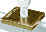 SuperStrut 200 Series ZAB2413/8-10 Square Conduit Washer, Stainless Steel, Gold, Gold Galvanized
