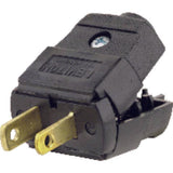 Leviton Residential Thermoplastic Straight Blade Plug 1-15P 20-16 AWG 2 Pole 2 Wire, Pack of 10