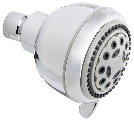 Stylewise K701CP Shower Head, Round, 1.8 gpm, 5 -Spray Function, Polished Chrome, 3.35 in Dia