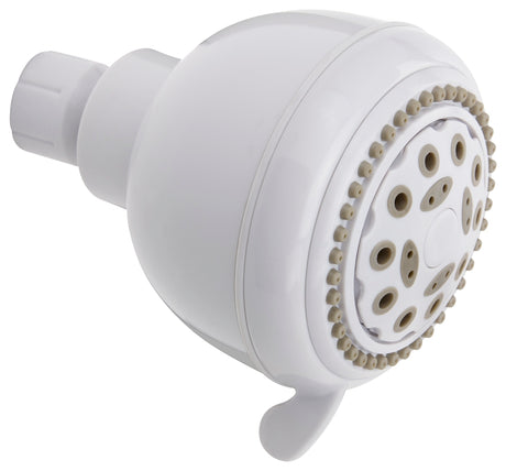 Stylewise K701WH Shower Head, Round, 1.8 gpm, 5 -Spray Function, 3.35 in Dia
