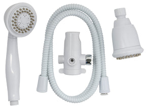 Stylewise K750WH Shower Head Kit, 1.8 gpm, 3 -Spray Function, 60 in L Hose