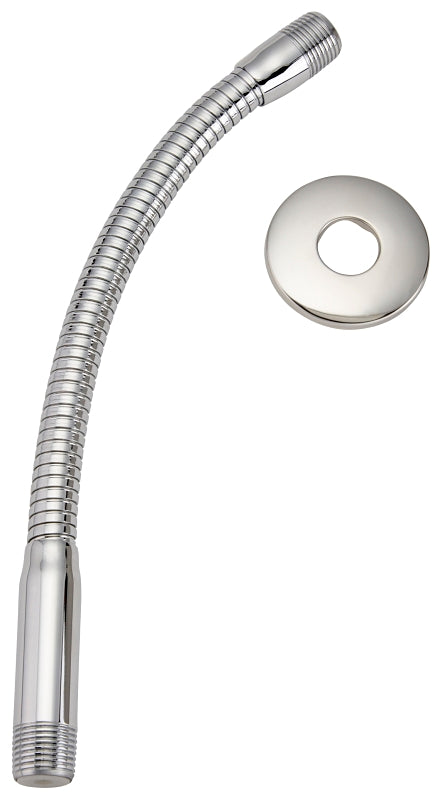 Plumb Pak K780CP Shower Arm and Flange, 11-1/2 in L, Stainless Steel, Polished Chrome-Plated