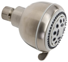 Stylewise K701BN Shower Head, Round, 1.8 gpm, 5 -Spray Function, Brushed Nickel, 3.35 in Dia