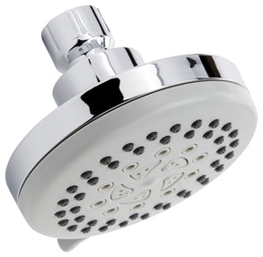 Stylewise K702CP Shower Head, Round, 1.8 gpm, 5 -Spray Function, Polished Chrome, 3.9 in Dia