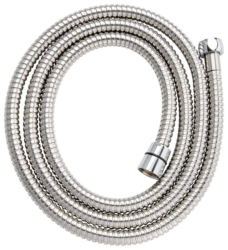 Plumb Pak K770-72 Shower Hose, 72 in L Hose, Stainless Steel, Brushed Nickel-Plated