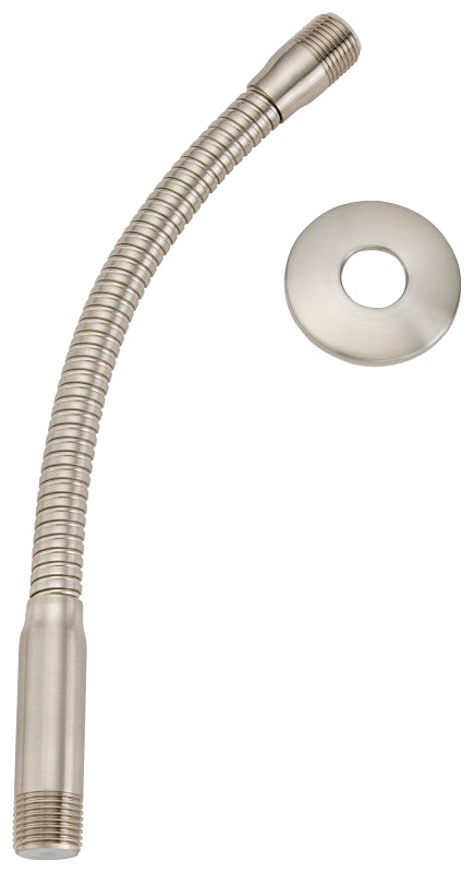 Plumb Pak K780BN Shower Arm and Flange, 11-1/2 in L, Stainless Steel, Brushed Nickel-Plated