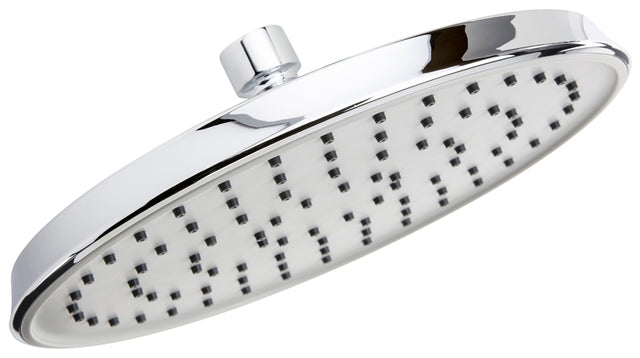 Stylewise K711CP Rain Shower Head with Full Coverage Spray, Round, 1.8 gpm, Polished Chrome, 8.4 in Dia