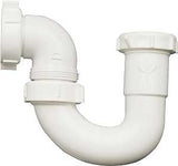 Plumb Pak PP951PVC S-Trap, 1-1/2 in, IPS, Plastic, White, SCH 40 Schedule