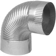 Imperial GV0327-C Corrugated Elbow, 6 in Connection, 30 ga Gauge, Steel, Galvanized, Pack of 8