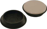 Shepherd Hardware 9221 Furniture Cup, Round, 1-3/4 in Dimensions, Polyethylene, Black, 4/PK