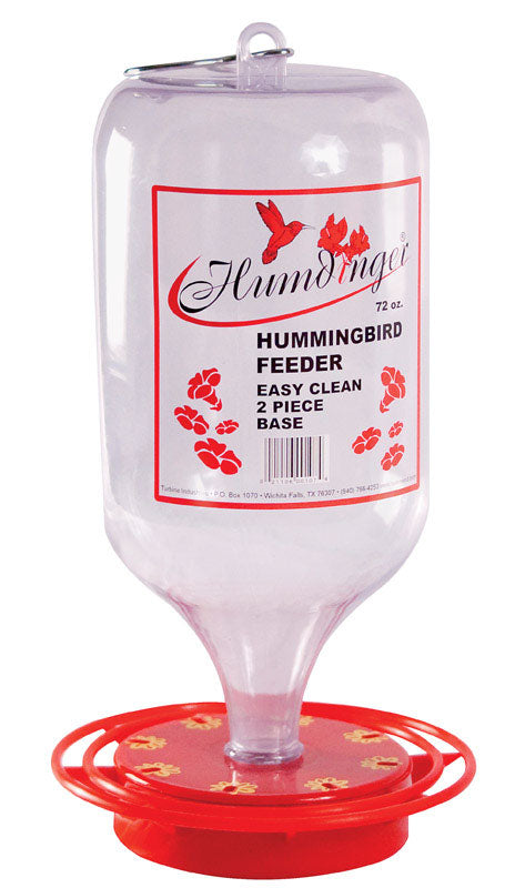 Humdinger Hummingbird 72 oz Plastic Bottle Nectar Feeder 8 ports, Pack of 6