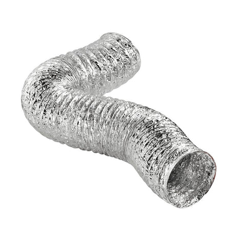 Lambro 498-20 Foil Flex Duct, 20 ft L, Aluminum/Polyester