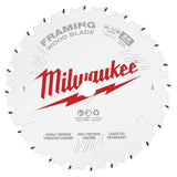 Milwaukee 48-40-0620 Circular Saw Blade, 6-1/2 in Dia, 5/8 in Arbor, 24-Teeth, Cobalt/Tungsten Carbide Cutting Edge