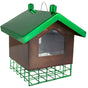 Heath 21705 Suet Cage Bird Feeder, Flipside, 5 Suet Cakes, Steel, Brown/Green, 8 in H