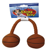 Boss Pet Digger's Orange Latex Twin Basketball Squeaky Dog Toy Medium 1 pk