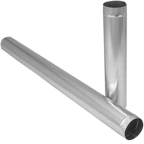 Imperial GV0395 Duct Pipe, 7 in Dia, 24 in L, 28 ga Gauge, Steel, Galvanized, Pack of 10