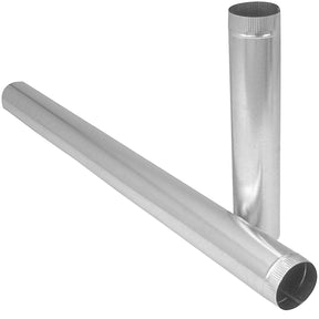 Imperial GV0407 Duct Pipe, 8 in Dia, 24 in L, 28 ga Gauge, Steel, Galvanized, Pack of 10