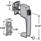 Prime-Line K 5070 Pushbutton Latch, Gray, 1-3/4 in Hole Spacing, Zinc, 1 to 1-1/4 in Thick Door