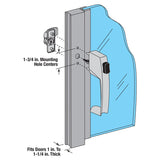 Prime-Line K 5070 Pushbutton Latch, Gray, 1-3/4 in Hole Spacing, Zinc, 1 to 1-1/4 in Thick Door