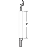 Prime-Line K 5158 Pneumatic Door Closer, White, 9 in L, Aluminum, Includes: Hardware Bracket, Fastener