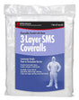 Buffalo 68441 3-Layer SMS Coveralls, L, Zipper, Polypropylene