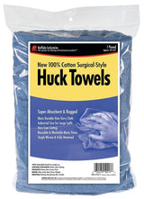 Buffalo 10217 Huck Towel, 23 in L, 16 in W, Cotton, Blue