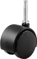 Shepherd Hardware 9418 Twin Wheel Caster, 2 in Dia Wheel, Nylon Wheel, Black, 75 lb, Plastic Housing Material