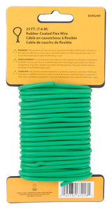 Landscapers Select 10575 Wire Rubber, 25 ft L, Rubber-Coated Flex Steel Wire, Green, Pack of 12