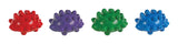Chomper Assorted Rubber Hedgehog Squeaker Dog Toy Large 4 pk