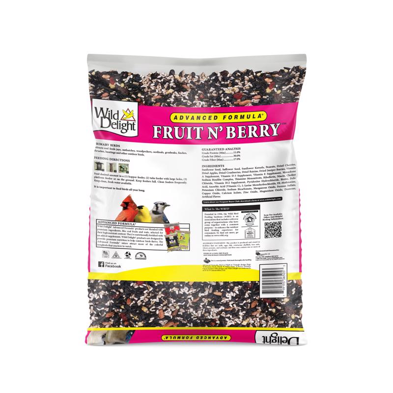 Wild Delight Fruit N Berry Assorted Species Sunflower Seeds Wild Bird Food 5 lb