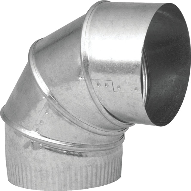 Imperial GV0296 90 deg Adjustable Elbow, 6 in Connection, 30 ga Gauge, Steel, Galvanized