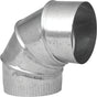 Imperial GV0296 90 deg Adjustable Elbow, 6 in Connection, 30 ga Gauge, Steel, Galvanized
