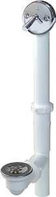 Plumb Pak PP209064 Lever Bath Drain Assembly, Plastic, White, Chrome-Plated