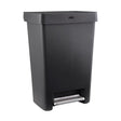 Rubbermaid 2201868 Step-On Trash Can, 13 gal Capacity, Plastic, Charcoal, Controlled Lid Closure