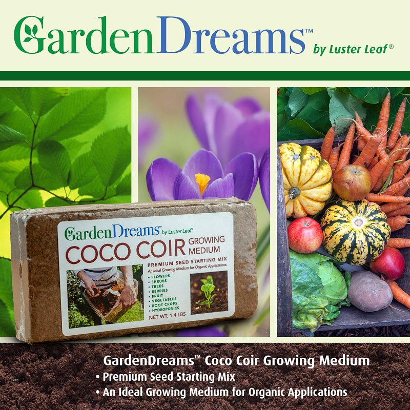 luster leaf Garden Dreams 1250 Coco Coir, 1.4 lb